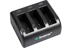 Smatree Chargeur de Batterie à 3 Canaux pour Gopro Hero 8 Black / Hero 7 Black,6 Black / Hero 5 Black / Gopro Hero 2018