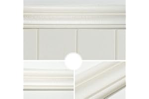 Guest Ruyunlai Cenefa Autoadhesiva Para DecoracióN De Pared De Cocina, BañO,Pvc Cenefa Autoadhesiva Para DecoracióN Blanco 1 8cm X 230cm*2 Pcs