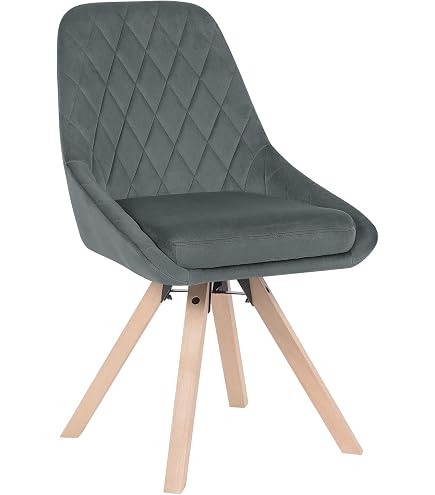 Chaise Visiteur Toulouse Similicuir Vert - Pieds Bois - Confortable Et Stable 120kg - Style Scandinave