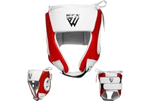 WFX Kopfschutz für Kinder zum Boxen, MMA-Training und Kickboxen, Junior-Kopfschutz aus Maya-Hide-Leder für Gesichts- und Ohrenschutz, Kopfbedeckung für Sparring, Muay Thai und Taekwondo-Helm