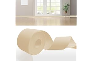 DIKARIYA Rodapies Autoadhesivo Beige, 6M Rodapie PVC Rodapie Adhesivo Rodapié Flexible y Blanda, Zócalo Autoadhesivo Cocina, Embellecedor Encimera Cocina, 16 x 16mm Rodapie Apto Para Cocina y Baño