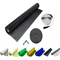 MESH Planet Mosquito Net for Window with Fiber Glass Mesh 48 x 48 Inch_120 x 120 cm_4 x 4 Feet Black Color Without…