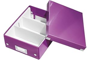 Leitz Wow Click & Store 60570062 Petite Boîte de Rangement Système de Compartiment A5 Violet
