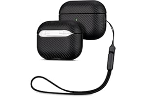 Haobobro [Karbonfaser-Stil] für AirPods Pro 2 Hülle Case - Premium PU Leder Schutzhülle für AirPod Pro 2 mit Handschlaufe - Handgefertigt AirPods Pro 2. Generation Hülle Carbon Fiber Style - Schwarz