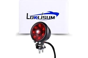 LOKLISUM Feu Arriere Led pour Moto Rouge Feu Stop Moto Compatible avec Street Bike Scooter Chopper Bobber Cafe Racer Cruiser quad CB1300 883