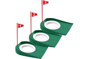 AMRTA Golf Putting Cup and Flag Putt Training Hole All-Direction Surface Regulation Practice Cups for Men Women Kids Indoor Outdoor Home Office Backyard Golfing