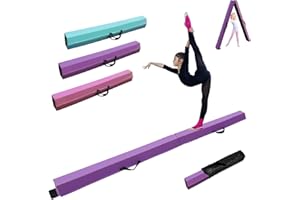 FCOUMY Schwebebalken Kinder 210/240/270/300cm Faltbarer Balken Turnen Balance Beam für Zuhause Training Klappbarer Schwebebalken Gymnastik Gymnastikbalken mit Rutschfestem Boden und Tragetasche