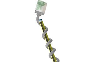 goobay 74345 Câble patch CAT 8.1 slim/ultra flexible RJ45 CAT 8.1 U/FTP CU, OFC/Câble Ethernet LAN fin avec connecteurs courts / 40 Gbit/s, 2000 MHz LSZH, protection anti-torsion - Gris 0,5 m