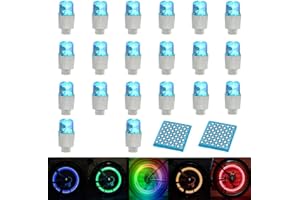 LZYMSZ 20PC Wheel Valve Light, Led Flash Wheel Tyre Valve Stem Cap Lights for Car Bike Bicycle Motorbicycle, Spoke Lights Valve Caps Accessories (MULTI)
