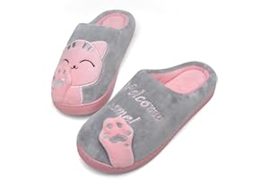Mishansha Zapatillas de Casa Hombre Mujer Invierno Pantuflas Antideslizantes CáLido
