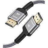 SNOWKIDS HDMI Kabel 1M 4K, HDMI 4K60Hz Vergoldete Anschlüsse Nylon Geflochtenes Kabel mit Ethernet/Audio Rückkanal, Kompatibl