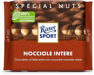 Ritter Sport Tavoletta di Cioccolato al Latte Extra con Nocciole Intere 100g