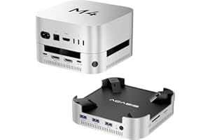 ACASIS 40Gbps Mac mini M4 Dock & Stand con doppio bay NVMe SSD, aluminium DP Hub for Mac mini M4 and M4 Pro 2024, 4K60Hz DP, 3X10G USB A, PD 30W, SD/TF 4.0, Support Dual SSD B+M M-Key
