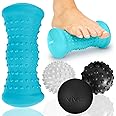 VIVE Massage Ball Set -Hot Cold Therapy Kit for Plantar Fasciitis Heel Pain, Sore Muscles, Trigger Point, Myofascial Release, Heel Spur -Heat Spike Ball Massager Bag Included -5 Pieces