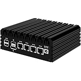 HUNSN Micro Firewall Appliance, Mini PC, VPN, Router PC, Intel N5105, RJ03, AES-NI, 4 x Intel 2.5GbE I226-V LAN, Type-C, TF, 
