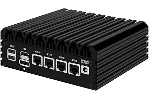 HUNSN Micro Firewall Appliance, Mini PC, VPN, Router PC, Intel N5105, RJ03, AES-NI, 4 x Intel 2.5GbE I226-V LAN, Type-C, TF, M.2 WiFi 6 Slot, Barebone, NO RAM, NO Storage, NO System
