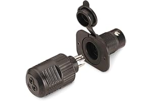 Minn Kota MKR-18 12V Trolling Motor Plug & Receptacle, Black
