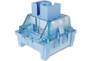 MAGIC-REFINER V3 Switches para Teclado Mecánico, Prelubricad Táctil Switch, 3 Pin 50gf, SMD-Slot, Cubierta Transparente, Interruptores MX para Teclado Gaming/DIY Barebone (Azul Jalea, 100 Piezas)