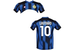 CALCIOGADGETS Lautaro Martinez Inter Oficjalna koszulka 2023-24 dzieci mężczyźni dorośli replika licencjonowana El Toro 10 Home