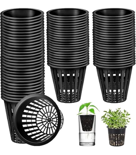 HXSEMAYIG 100 Macetas De Red De 2 Pulgadas, Taza Hidropónica, Tazas De