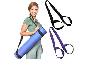 Yogamattband, 2 st yogarem, axelrem, för yogamatta, för yoga, pilates, motion, aerobics, träningsmatta sport