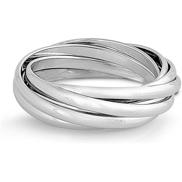 Spiral Ring Made Of Silver Double Spiral Ring Ending In Two Oval 673 - Foto 10
