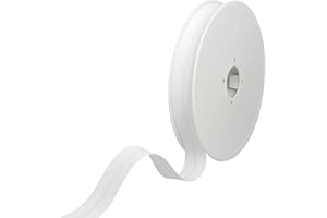 Les Petits Rubans Biais de Couture – 20 mm de large,plié 10 mm,rouleau de 25 m,50% coton 50% polyester,bordure pour couture,banderoles,tissus d'ameublement,meubles,passepoils,vêtements,couvertures
