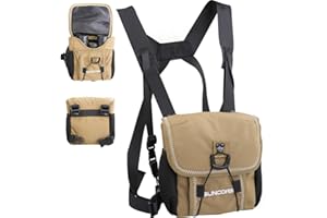 AOTUMUT Outdoors Bino Harness Chest Pack Bolsa con arnés para binoculares Glasspak Bolsa con telémetro Bolsa de caza para la observación de aves, viajes