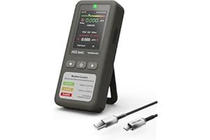 AEGTEST HOUND-1011 Rilevatore radon portatile per casa, leggero, sensore ad alta precisione, 45 giorni, facile da usare, per misurazioni brevi e lunghe in pCi/L o Bq/m³, per seminterrato – Grigio