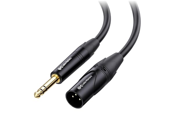 Cable Matters 6,35 mm TRS till XLR-Kabel, Hane till Hane, 1,8 m
