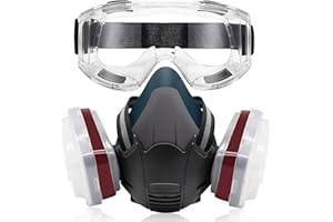 FACEMOON Reusable Face Mask, Dust Mask, Dual Filtration, 10 Replaceable Filter Pads, Suitable For Various Work Environments Such As Workshops, Woodworking, Painting, Spray Painting, Etc