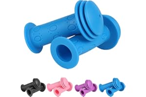 RAFIYU Manijas de Bicicleta para niños, 1 Par 22mm manijas para Manillar para niños, manija de Bicicleta puños Patinete,puños Bicicleta Antideslizantes Largo 105mm para Scooter,Triciclo