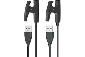 Sinoacc 2 Stücke Ladegerät Kompatibel mit Garmin Lily, Forerunner 35 235 230 630 645 Music 735XT, Approach S20 G10, Vivomove HR, ForeAthlete 35J - 3.3ft 100cm USB Ladekabel Kabel Garmin Uhren
