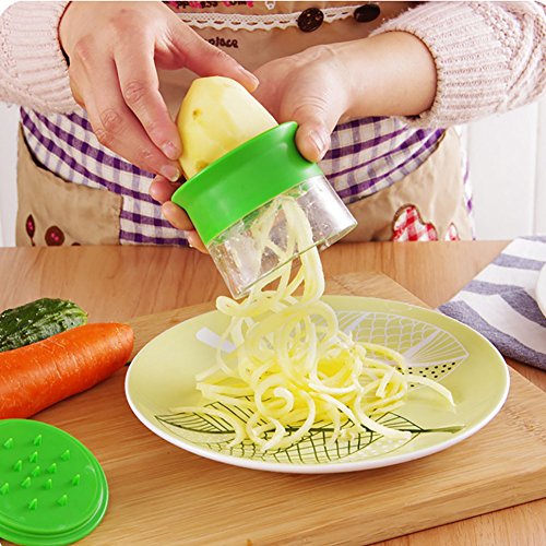 MPHEASYGO Spiralschneider Set, Gemüsespaghetti Kartoffel, Zucchini, Spargelschäler, Gurkenschneider, Gemüse Spiralschneider - 5