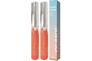 GROSPE 2 Pcs Peel Off Lip Liner Tattoo Lipstick for Fuller and More Contoured Lips Long-Lasting Nourishing Infused with Hyaluronic Acid & Vitamin E for All Skin Types