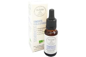 Elixirs & Co - Elixir Composé aux Fleurs de Bach Prêt à l'Emploi - Timidité - Les Fleurs de Bach - Bien être - Bio - 100% Naturel - Made in France - 20ml