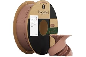 kexcelled PLA Mate Filamento para Impresora 3D 1,75 mm +/- 0,03 mm, Textura de Color Mate, Apto para la Mayoría de Impresoras FDM, Bobina de 1 kg (2,2 lbs), Terracota Mate