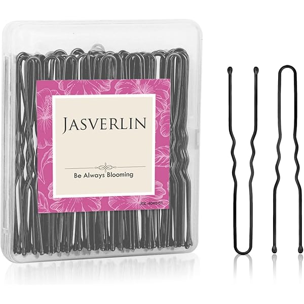 AMERICAN DREAM Haarklammern Packung Mit 100 Stück – Schwarz, Glatt, 5 Cm Länge, Extrastarker Halt