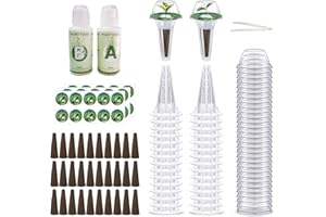 iKALULA 123 Pcs Wachstumsschwämme mit A&B-Festnährstoff-Pflanzennahrung, Ersatz-Zuchtschwämme, Samen-Starter-Hülsen, Hydroponische Anzuchtsysteme Kit für Indoor Garden Kompatibel mit IDOO, QYO