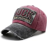 Valkyrie Rock Eskitme Trucker Şapka Unisex Metal Tokalı Ayarlanabilir Vintage Kırmızı Siyah