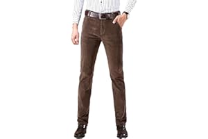 HOUXIANDOU Pantalón De Pana De Corte Clásico para Hombre, Pantalones De Pana Elásticos para Hombre, Pantalones Chinos Informales De Corte Recto Y Relajado para Otoño E Invierno