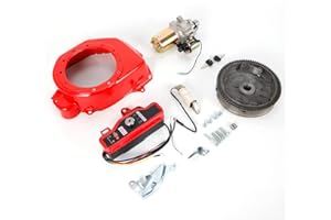 ‎FUTCHOY Elektrostart-starter-kit, Elektrischer Start Umbausatz für GX160 Mit 5,5 Ps Und GX200 Mit 6,5Ps, Startermotor Schwungrad Schlüssel Zündventilator Abdeckung Schalter Spule