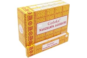 ‎DHOBIA Goloka Räucherstäbchen Nag Champa Incense Stick 3/6/ 12/24 Gratis Halter (3X Goloka Nag Champa)