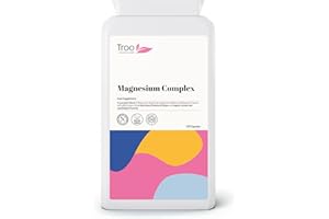 TROO HEALTH CARE Magnesium Complex 120 Capsules - Daily Supplement for Men and Women Providing 375mg Elemental Magnesium Per Serving with Bisglycinate, Taurate, Malate and Vitamin B6 – No GMOs - Suitable for Vegans