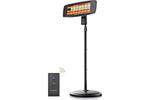 ‎BRANDSON Brandson - Wickeltisch Heizstrahler für das Baby - mit Fernbedienung - Heizstrahler Wärmelampe - Standheizstrahler - 3 Leistungsstufen Heizelemente - Heizlüfter Wandhalterung - Wickeltischheizstrahler