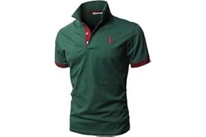GHYUGR Polo Uomo Basic Manica Corta Tennis Golf T-Shirt Ricami Fulvi Maglietta Poloshirt Camicia