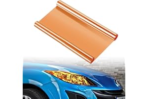 SGERUFZ Scheinwerfer Folie PVC Hitzebeständig Selbstklebend Für Lampen, Scheinwerfer Tönungsfolie, Rückleuchten Folie (30 X 120Cm) (Orange)