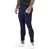 GINGTTO Pantaloni Uomo Slim Fit Casual Eleganti in Cotone Skinny Fit Chino Pant Uomo