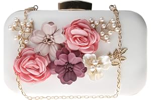 7VSTOHS Pochettes de soirée pour femmes Fleurs Pochette de mariage élégante