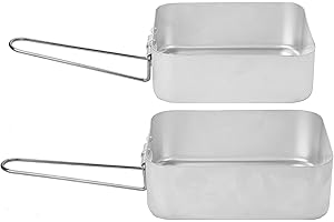 PMS VFM - Camping Mess Tins, Aluminium Camping Cookware, 2 Pack, Cooking Set, Camping Pans, Cooking Equipment, 1. 6 & 1. 1 Litre